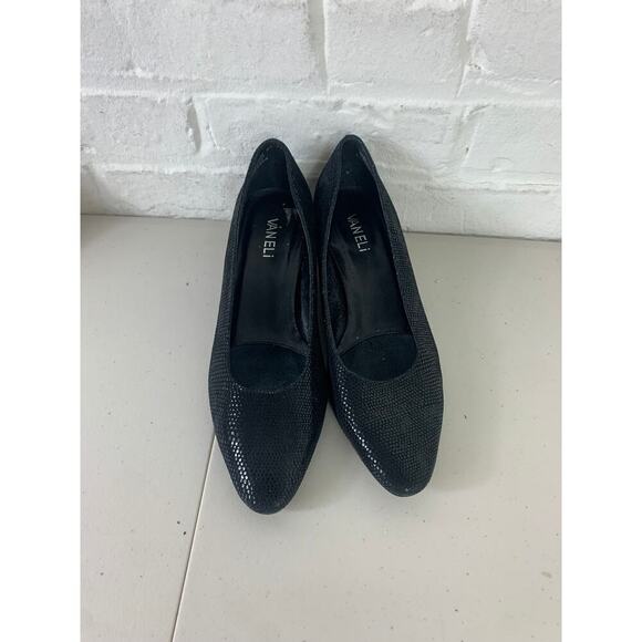 Vaneli Women's Dayle Almond-Toe Flexible Pump Slip On Black Size 8 - Picture 2 of 8